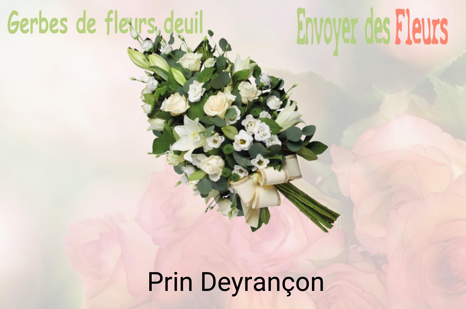 Gerbe de fleurs de deuil livrée à Prin-Deyrançon